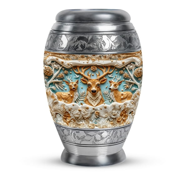 KARYLIZ Deer Urn - Cremation Urn For Human Ashes - Urns For Human Ashes Adult - Urns For Ashes Adult Female & Male - Urns For Human Ashes Adult Female Mom - Urn For Men & Women (Size 10inch)