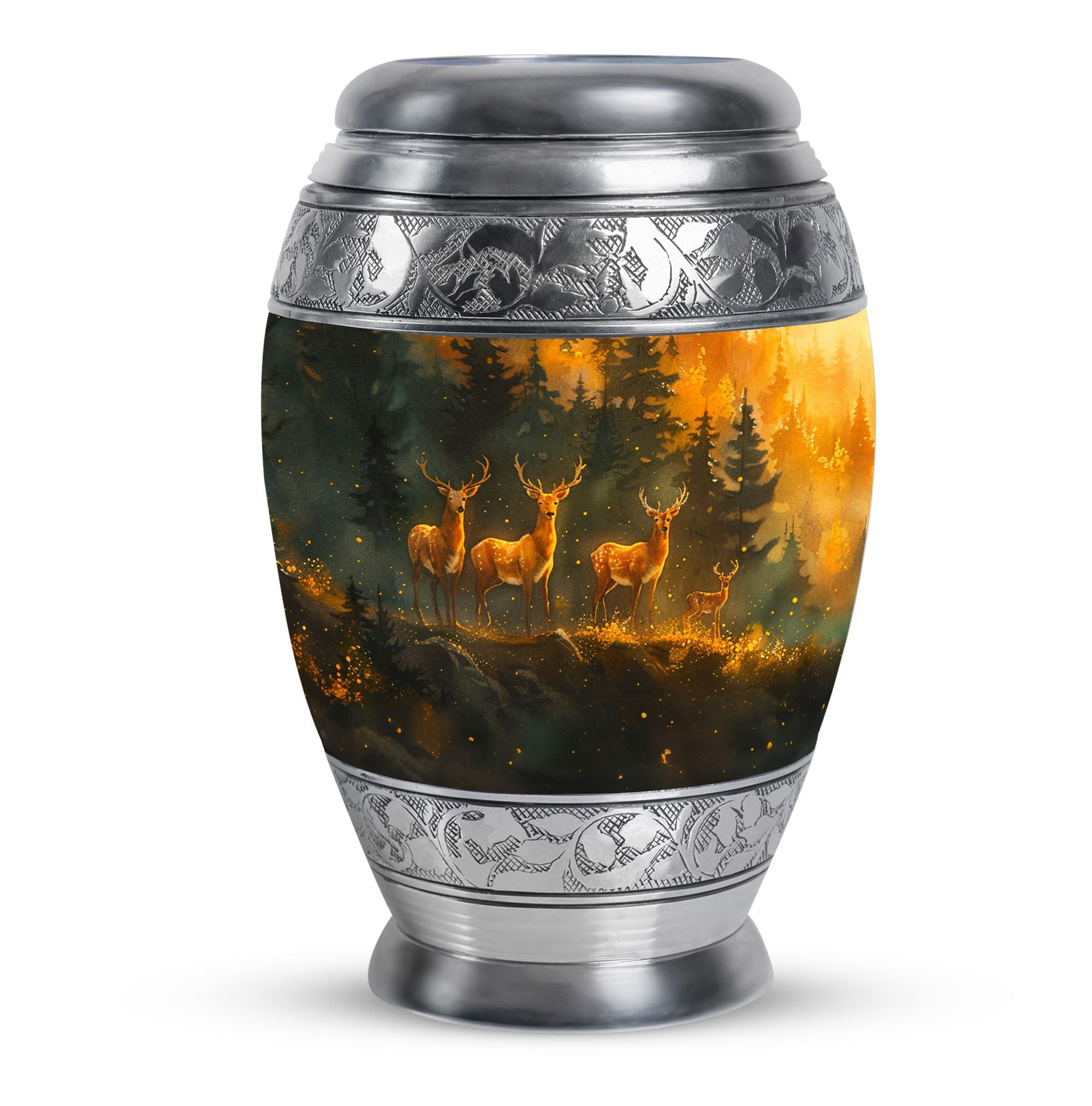 KARYLIZ Deer Urn - Urn For Human Ashes Adult Female - Funeral Urn For Adult Ashes Men - Large Urn For Ashes Adult Male - Burial Urn For Adult Human Ashes - Urn For Ashes For Women 10 Inch