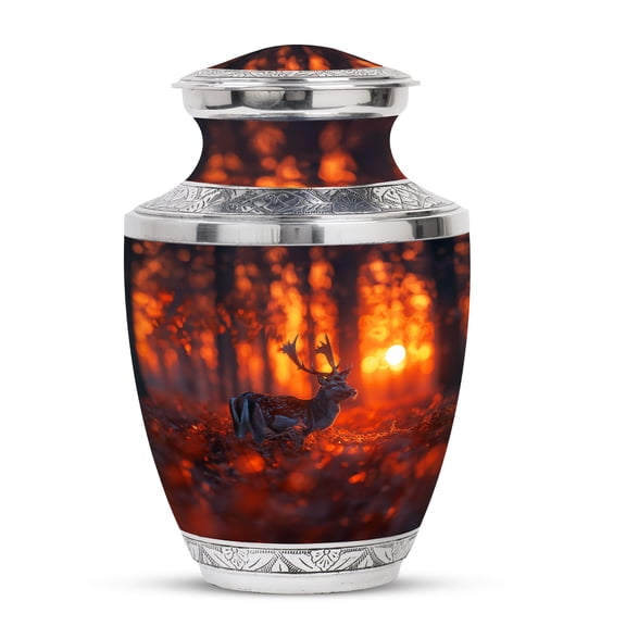 KARYLIZ Deer Urns for Ashes Adult Male - Urn for Ashes Mom & Dad - Human Cremation for Ashes - Cremation for Adult Ashes Male & Female - Burial Funeral Urns - Decorative Cremation 10 Inch