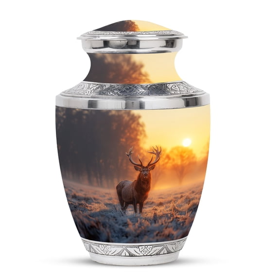 KARYLIZ Deer Urns for Ashes - Cremation Urn for Ashes - Large Cremation for Mom Adult Female - 10 Inch - Adult Large Cremation for Male & Female - Burial Funeral Ashes Funeral Human Remains Adult