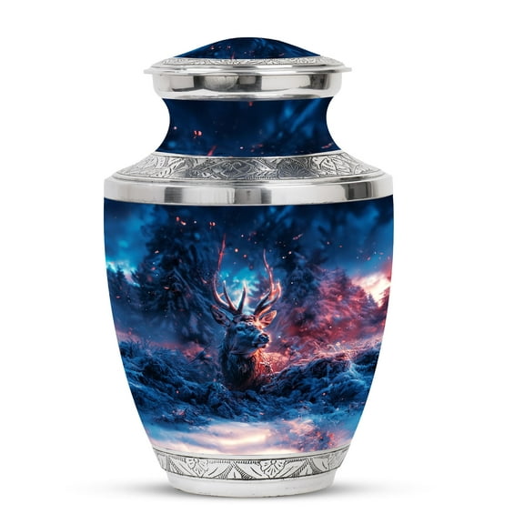 KARYLIZ Deer Urns - Funeral Ash Urn - Large Cremation for Mom Adult - 10 Inch - Ashes Funeral Human Remains - Funeral Urns Adult Female Ash Cremation Urns for Men Human Ashes Cremation Urns