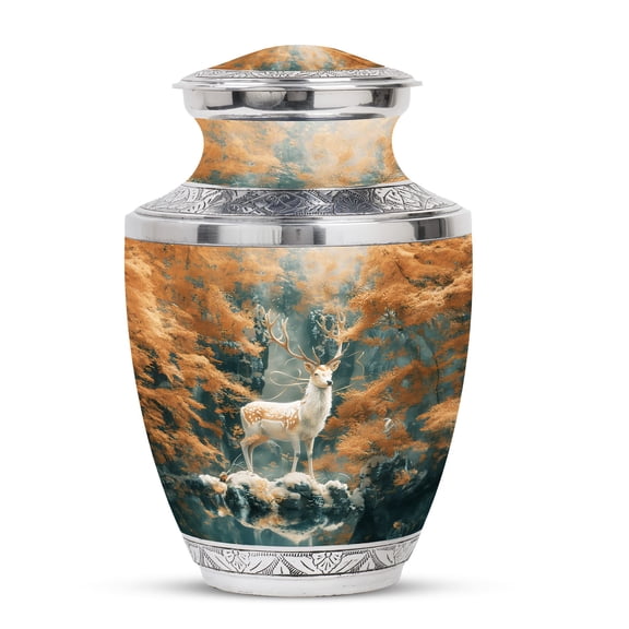 KARYLIZ Deer Urns for Human Ashes - Funeral Urn for Ashes - Adult Cremation for Mom Men - 10 Inch - Cremation for Ashes for Women - Urns for Burial In Ground Cremation for Ashes Adult Male