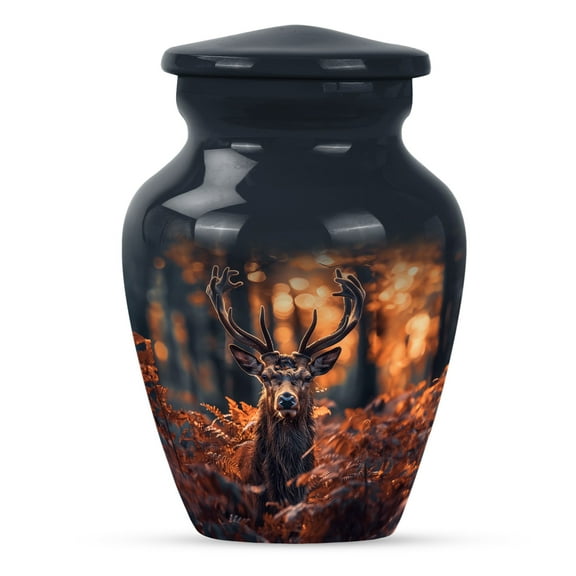 KARYLIZ Deer Urns For Human Ashes - Golden Black Urn For Ashes For Women - Small Urns - Funeral for Ashes - Small Urn for Human Ashes Keepsake - Adult Urn for Women & Men 3 Inch