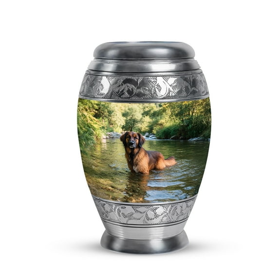 KARYLIZ Dog Urns - Small Cremation Keepsake Urns for Human Ashes Adult Male - Green Memorial Urn for Women & Men - Funeral Burial Urn for Ashes Adult Female - Decorative Design Funeral 3 Inch