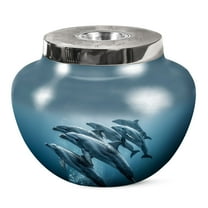 KARYLIZ Dolphin Urn For Ashes Adult Male - Memorial Urns For Human Ashes - Large Urn For Ashes For Women - Adult Urns For Human Ashes Men - Unique Urns For Human Ashes - Burial Funeral Urn