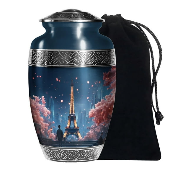 KARYLIZ Eiffel Tower Adult Urn For Human Man Ashes Large Unique Urns For Woman Ashes 10 Inch