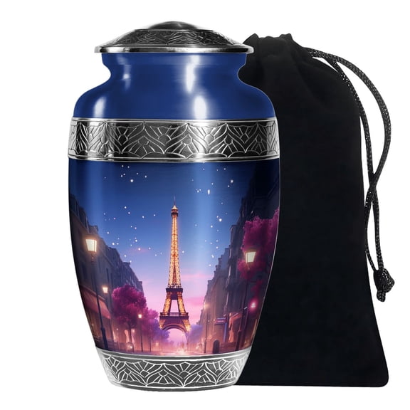 KARYLIZ Eiffel Tower Adult Urns For Woman Ashes Large Cremation Urn For Human Man 10 Inch