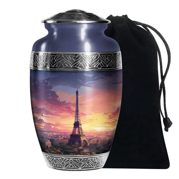 KARYLIZ Eiffel Tower Decorative Urns For Human Ashes Man & Woman Large Memorial Urn 10 Inch