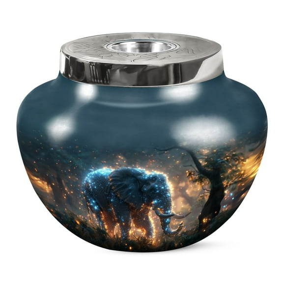 KARYLIZ Elephant Cremation Urns For Women - Urn For Ashes For Women - Large Urn For Ashes - Decorative Urns For Human Ashes Adult Female - Urn For Dad - Burial Urns 10 INCH