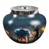 KARYLIZ Elephant Cremation Urns For Women - Urn For Ashes For Women - Large Urn For Ashes - Decorative Urns For Human Ashes Adult Female - Urn For Dad - Burial Urns 10 INCH