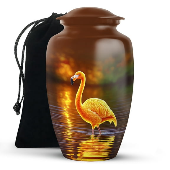 KARYLIZ Flamingo Urn for Human Remains, Memorial Gifts for Male and Female, Cremation Urns for Humans Ashes for Couples