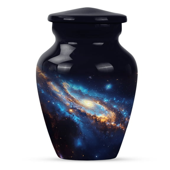 KARYLIZ Galaxy Urn - Spiral Galaxy Large Urns For Human Ashes Adult Female - Unique Tiny Keepsake Urn for Adults - Adult Funeral for Human Ashes Women - Burial Keepsake for Human Female 3 Inch