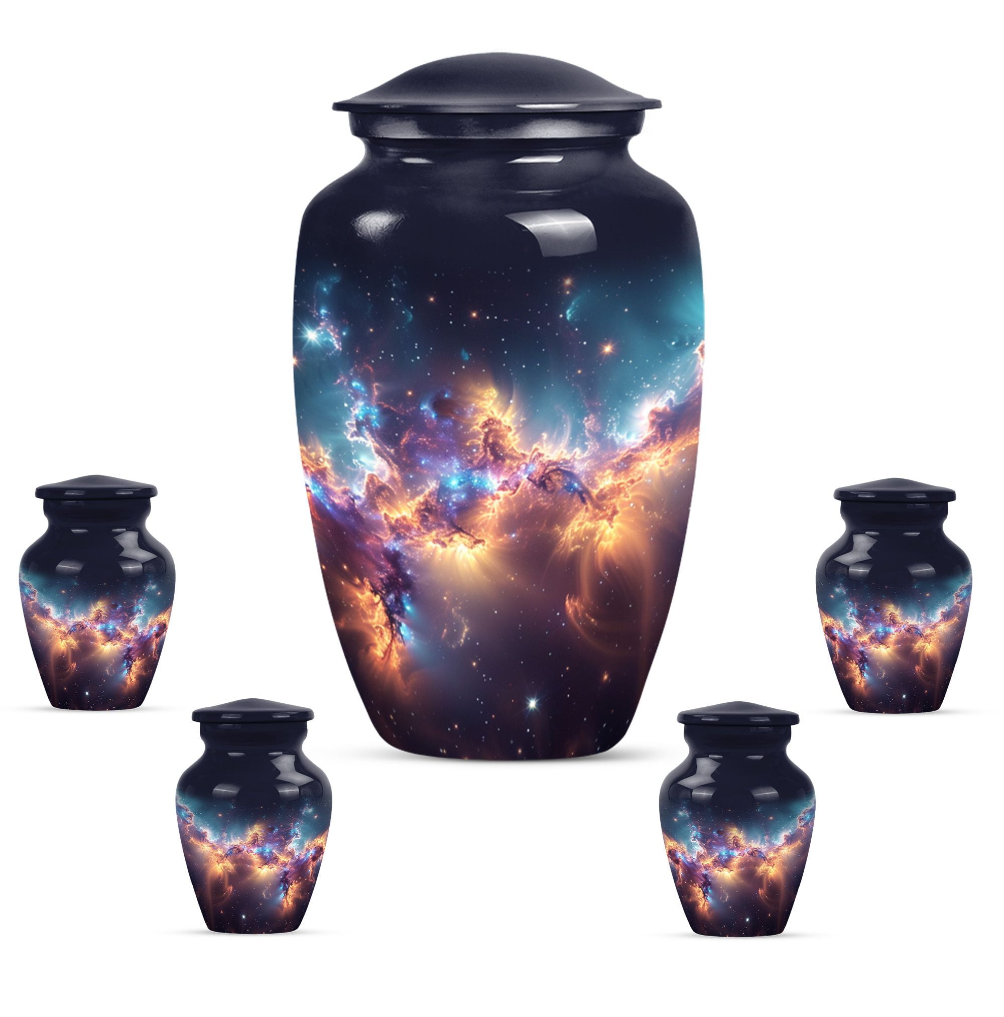KARYLIZ Galaxy Cremation Urn - Small Urns For Human Ashes Keepsake ...