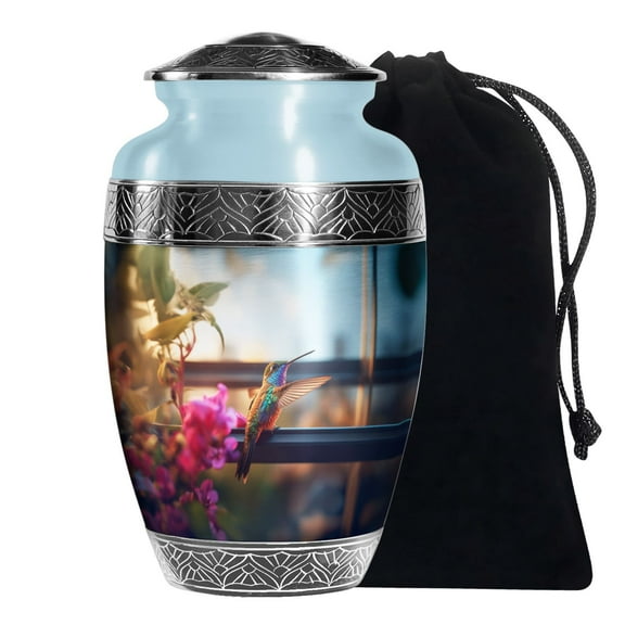 KARYLIZ Humming Bird Urn - Human Remains Urn Adult - Large Urn For Human Ashes - Funeral Urns For Adult Ashes Women - Urns For Adult Male - Cremation Urns For Adult Ashes Women