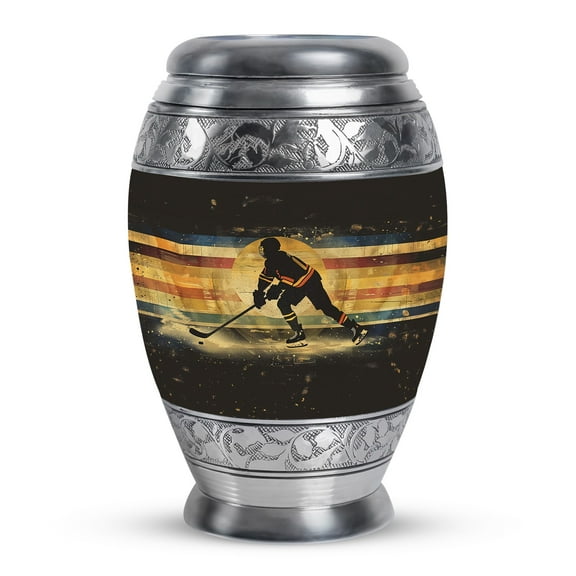 KARYLIZ Ice Hockey Urns - Cremation Urns For Adult Ashes Women - Black Funeral Urns For Human Ashes Adult - Urns For Human Ashes Adult Female Adult Urns For Human Ashes Men