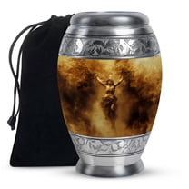 KARYLIZ Jesus Christ Cross Large Urn For Human Ashes Adult Female & Male, Cremation Urn For Ashes For Women & Man, Decorative Urn, Funeral Urn For Adult Ashes Men, Ash Holders For Human Ashes 10Inch