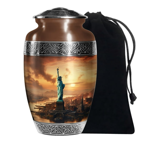 KARYLIZ Large Statue Of Liberty Human Urns For Female Ashes Cremation Urn For Adult Male 10 Inch