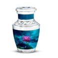thumbnail image 1 of KARYLIZ Lotus Small Urns For Human Ashes Adult Man - Nature Cremation Urn for Human Ashes Adult Male & Female - Blue Funeral Urns - Mini Keepsake Urn for Women - 3 Inch - Decorative Memorial for Dad, 1 of 7