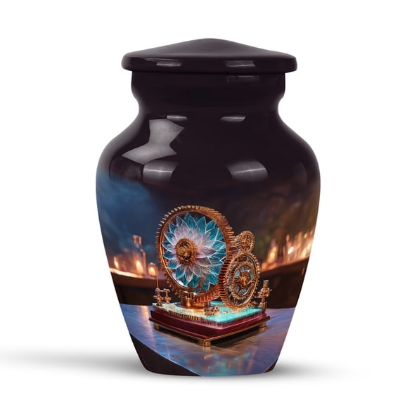 KARYLIZ Lotus Urns For Human Ashes Adult Man - 3 Cubic Inches - Burial Urn Keepsakes For Human Ashes, Funeral Urn For Women Mom - Ashes Holder - Cremation For Men, Urn For Burial In Ground 3 Inch