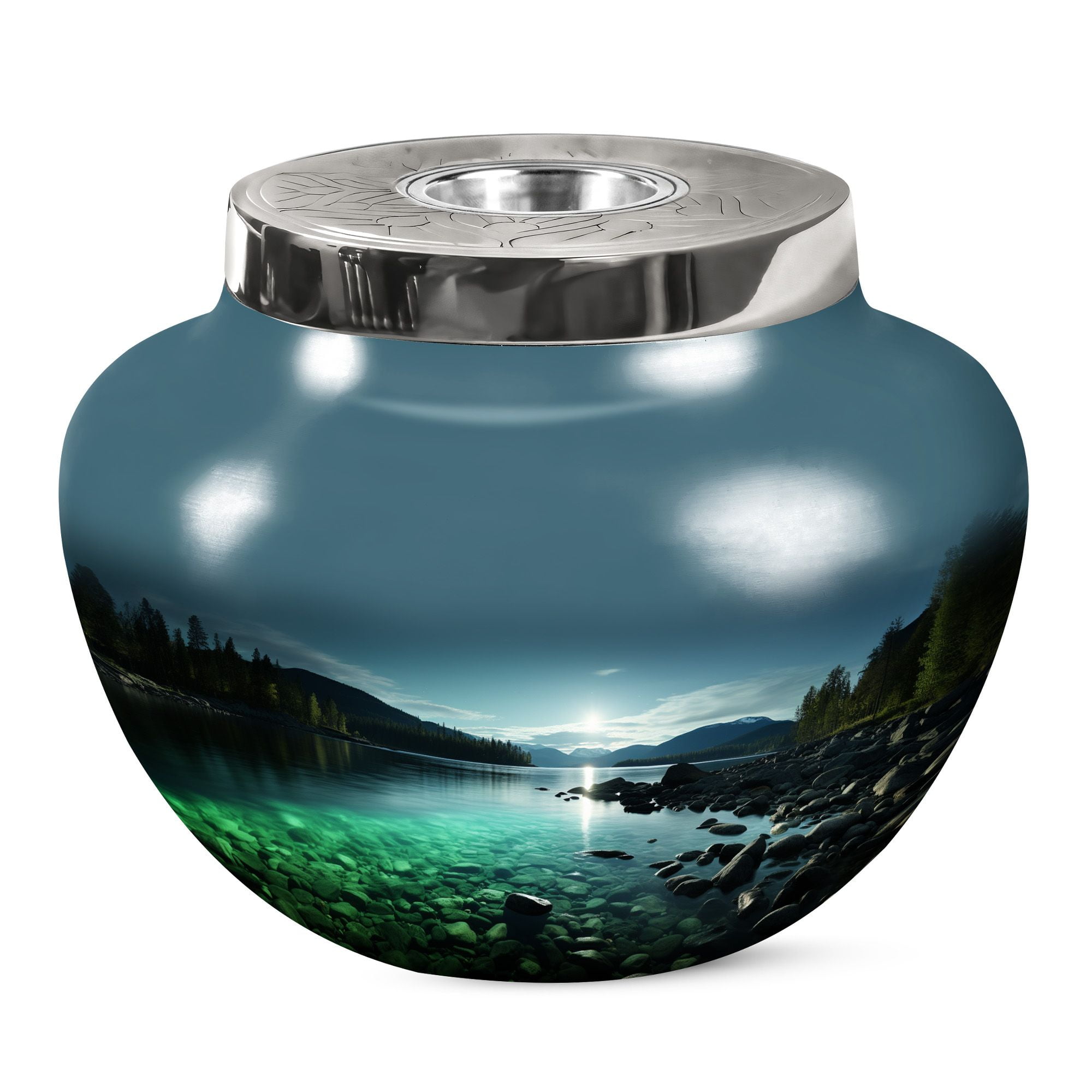 KARYLIZ Mountains Cremation Urn - Unique Urns For Ashes - Burial Urns For Human Ashes (Size - 10 INCH)