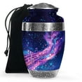 thumbnail image 1 of KARYLIZ Musical Instruments Urn - 10 Inch - Large Funeral Urns For Human Ashes Adult Man - Purple Memorial Tribute for Adult Male Dad - Night Sky Cremation Urns For Female - Decorative Ash Holders, 1 of 7