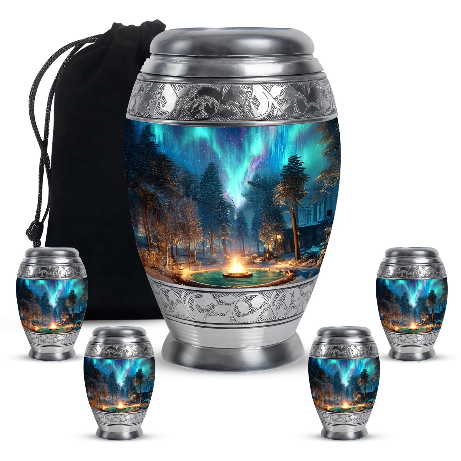 KARYLIZ Northern Lights Urns For Female & Male, Mini Cremation Urns for ...