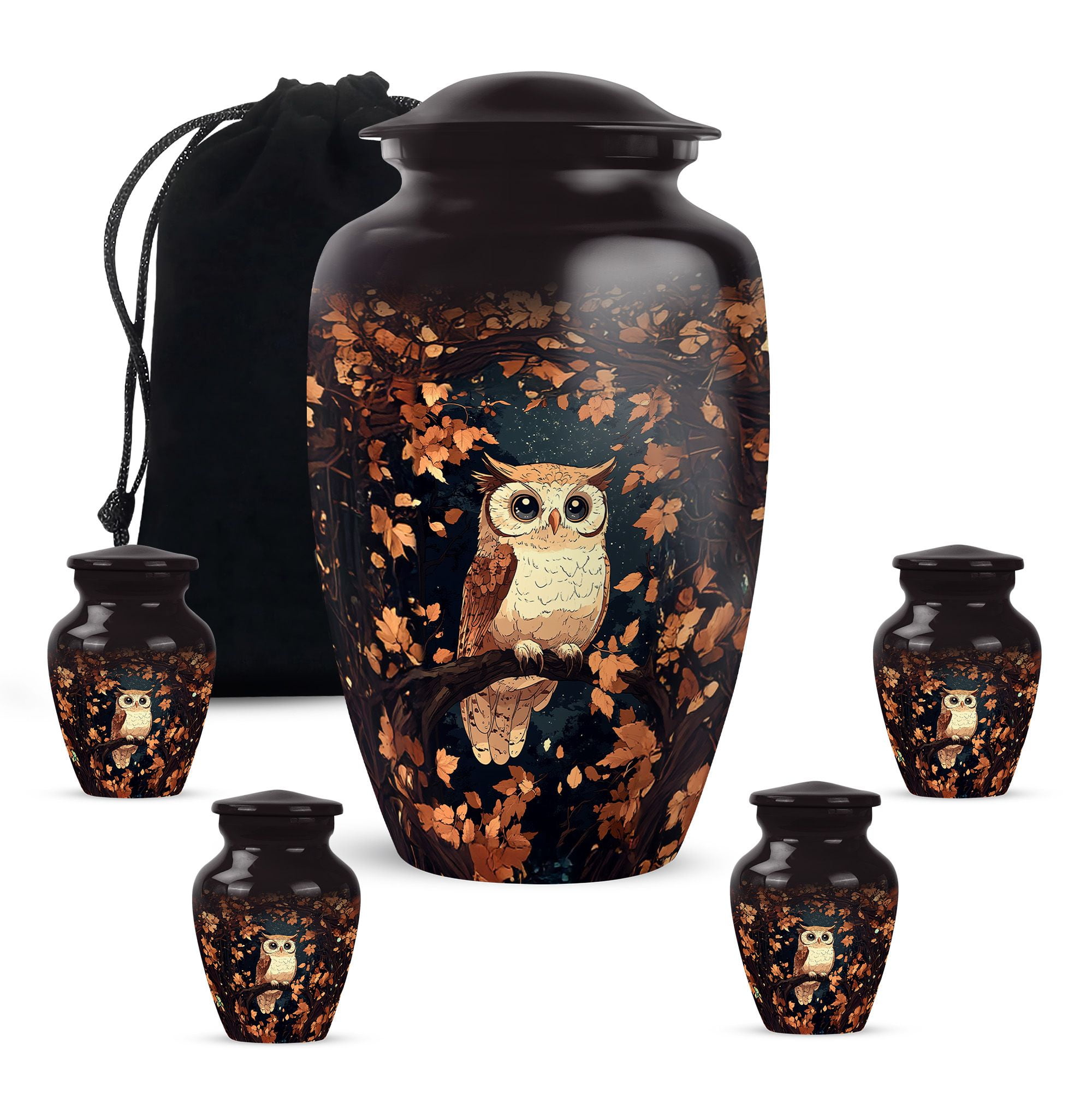KARYLIZ Owl Funeral Urns For Adult Ashes Men, Small Urns For Human ...