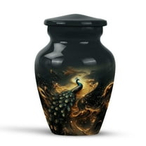 KARYLIZ Peacock Cremation Urn for Men & Women - Urns for Human Ashes Dad - Human Ash Holder - Memorial Urns for Mom - Funeral Ashes Urn - Burial Container