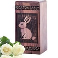 thumbnail image 1 of KARYLIZ Rabbit Large Capacity Urns For Human Ashes Wooden Cremation Adult Male & Female - Funeral Urns For Women mom & Dad Burial 14 Inch, 1 of 2