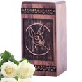 thumbnail image 1 of KARYLIZ Rabbit Wooden Urn For Human Ashes Adult Male - Large Urns For Human Ashes - Burial Urns For Adult Human Ashes - Cremation Urns For Men - Funeral Urns For Ashes - 14 Inch Wood Urns For Dad, 1 of 2
