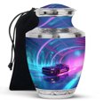 thumbnail image 1 of KARYLIZ Race Car Urns, Urns for Ashes for Adult Female & Male - Neon Lights Decorative Funeral, Racer Car Burial Cremation Urn for Mom & Dad - Human Memorial Urn for Women & Men - Large 10Inch, 1 of 7