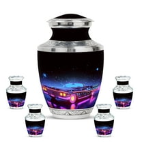 KARYLIZ Race Car Urn - Burial Urns For Adult Human Ashes Women & Men - Small Urns For Human Ashes Keepsake - Vinatge Car Cremation Funeral Urn For Ashes Female Male