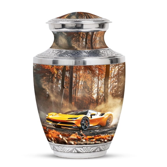 KARYLIZ Racer Car Cremation Urns For Human Ashes - Urn For Ashes Adult Male - Funeral Urns For Human Ashes Adult - Urn For Ashes Adult Male - Decorative Urn - Funeral Urns For Adult Ashes Men 10 Inch