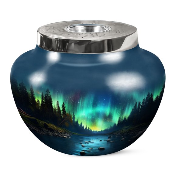 KARYLIZ Sky Glows Urn For Ashes - Urn - Decorative Urns For Human Ashes Adult Man - Large Urn For Ashes Adult Male - Cremation Urns For Human Ashes - Memorial Urns - Ash Urn For Human 10 Inch