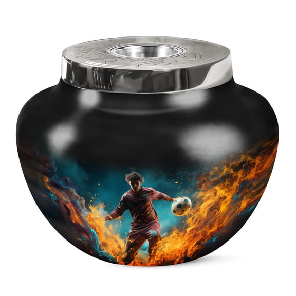 KARYLIZ Soccer Player Urn For Mom - Funeral Urns For Ashes - Adult Cremation Urns (Size - 10 INCH)