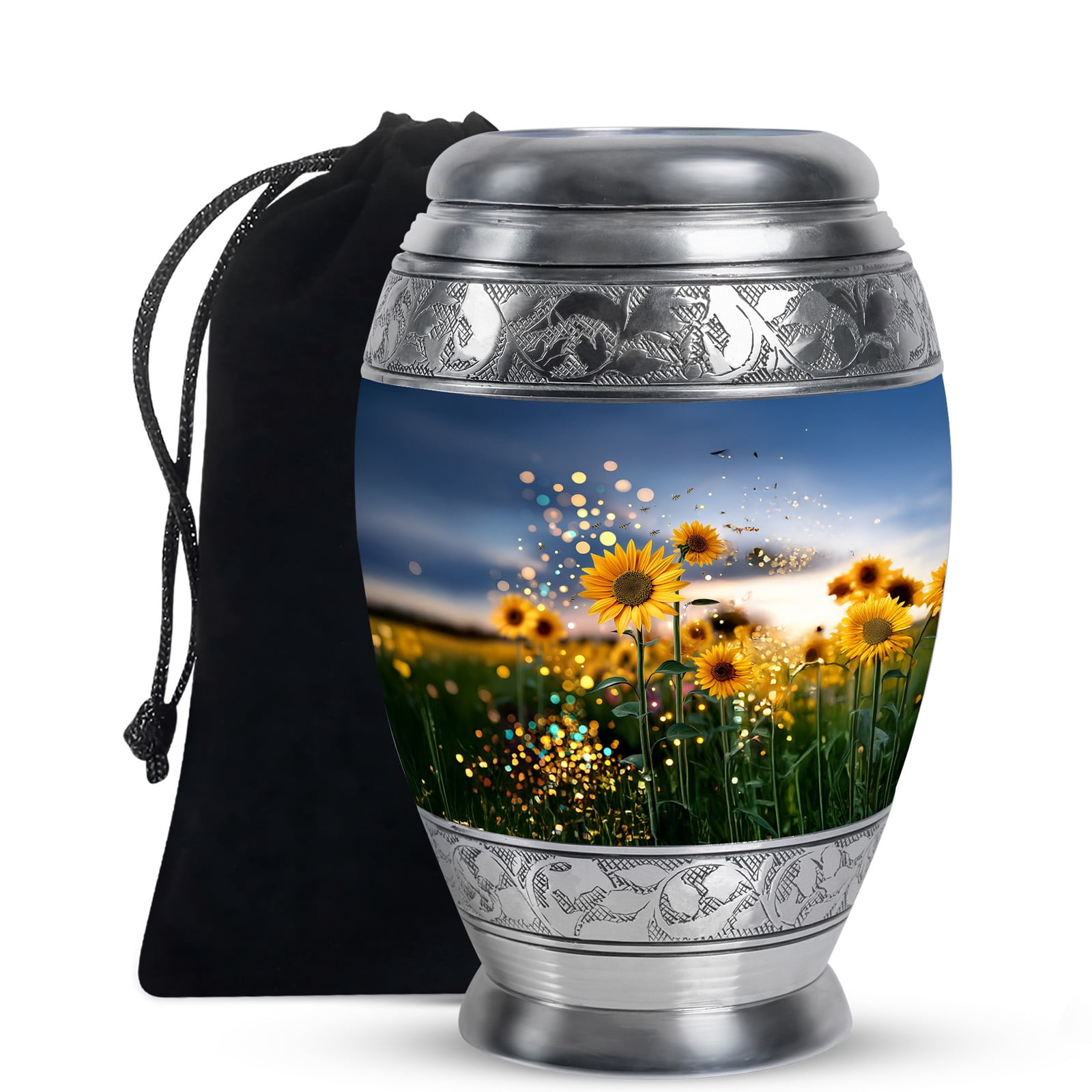 KARYLIZ Sunflower Cremation Urns For Human Ashes - Large Funeral Ash ...