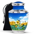 thumbnail image 1 of KARYLIZ Sunflower Funeral Urns For Adult Ashes Women - Large Funeral Urns for Ashes Adult Man and Women Cremation - Burial Urn For Daughter And Son Memorial Urn for of Mom 10 Inch, 1 of 2