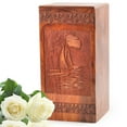 thumbnail image 1 of KARYLIZ Sunset Wooden Urns - Wooden Small Urn For Ashes For Women - Burial Urns For Ashes For Women - Wooden Memorial Urns For Adults - Cremation Keepsakes For Ashes - Urns - Funeral Urns 5 Inch, 1 of 2