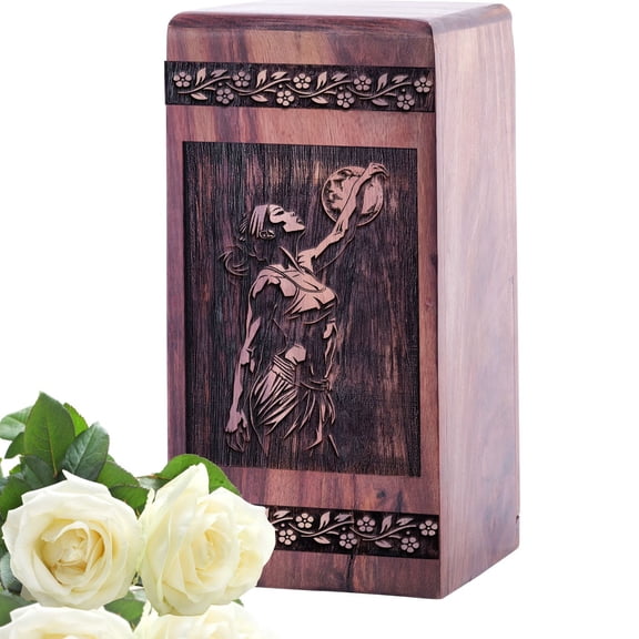 KARYLIZ Tennis Racket Wooden Urn For Ashes Adult Male - Small Urns For Human Ashes Keepsake Dad - Wooden Urns For Human Ashes Adult Man - Wood Box For Ashes Human Adult - Decorative Wood Urn