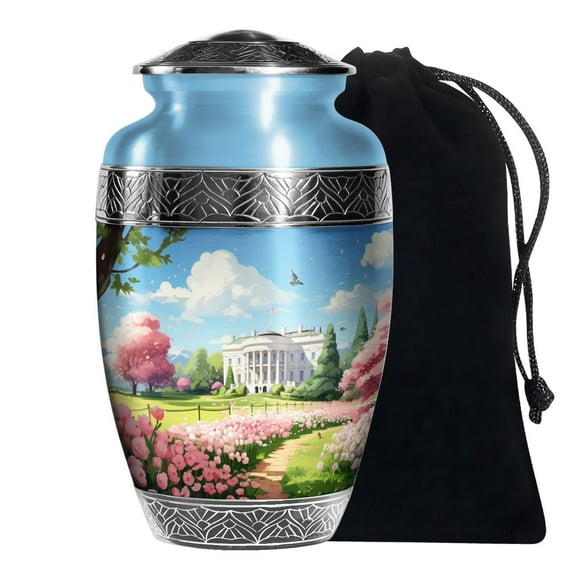 KARYLIZ White House Urn For Human Adult Ashes Man & Woman Large Urns For Ashes 10 Inch