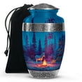 thumbnail image 1 of KARYLIZ Zebra Cremation Urns - Forest Urns For Human Ashes Adult Female - Funeral Urns For Adult Ashes Women - Blue Memorial Urn For Ashes Adult Male - Large Decorative Urns For Man 10 Inch, 1 of 7
