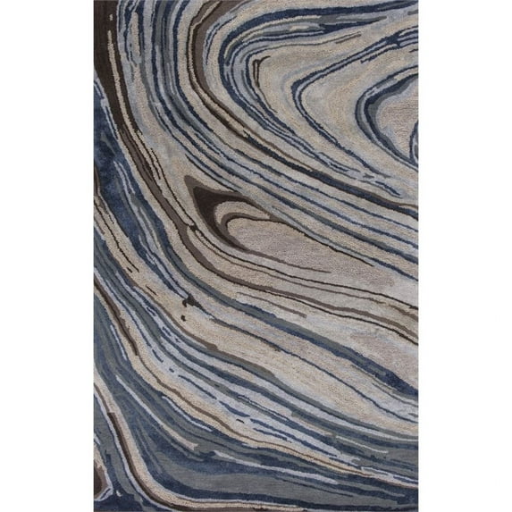 KAS Artisan 7'9" x 9'9" Hand-Tufted Wool Rug in Taupe