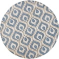 thumbnail image 1 of KAS Bob Mackie Home 7'6" Round Hand-Tufted Wool Rug in Blue, 1 of 6