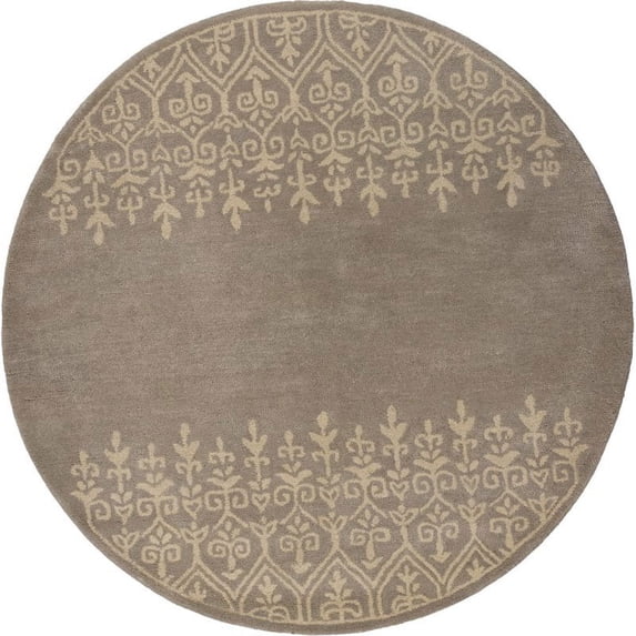 KAS Donny Osmond Home Harmony 5'6" Round Hand-Tufted Wool Rug in Mist
