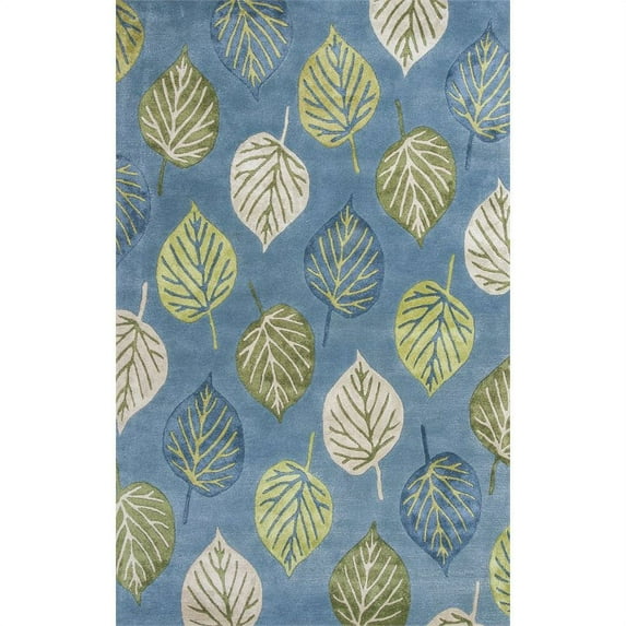 KAS Florence 2'3" x 7'6" Hand-Tufted Wool Runner Rug in Ocean Blue