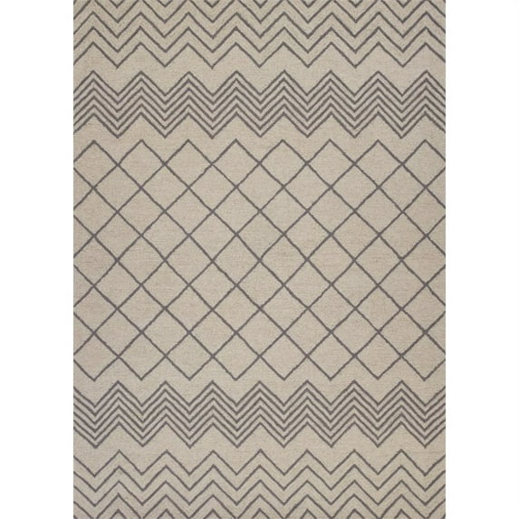 KAS Gramercy 3'3" x 5'3" Hand-Tufted Wool Rug in Ivory