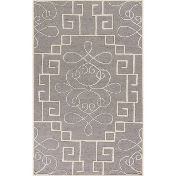 KAS Impressions 3'3" x 5'3" Hand-Tufted Wool Rug in Gray