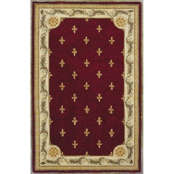 KAS Jewel 9'6" x 13'6" Hand-Tufted Wool Rug in Red