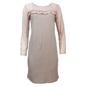 KAS New York Womens 3/4-Sleeve Textured Lace Dress (Blush, X-Small)