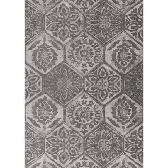 Retreat 113 Grey Mosaic Size 20" x 31"